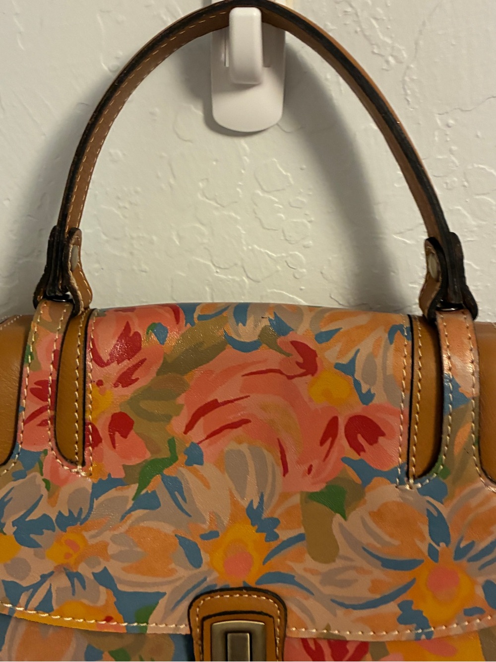 Patricia Nash Citrus Rose stintino Leather Top Handle Bag - Picture 4 of 11